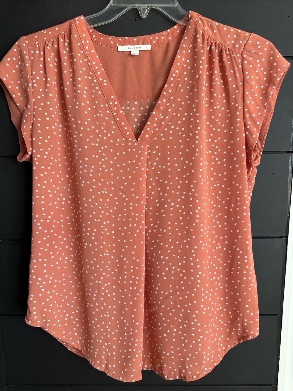fun 2 fun V-Neck Blouse L